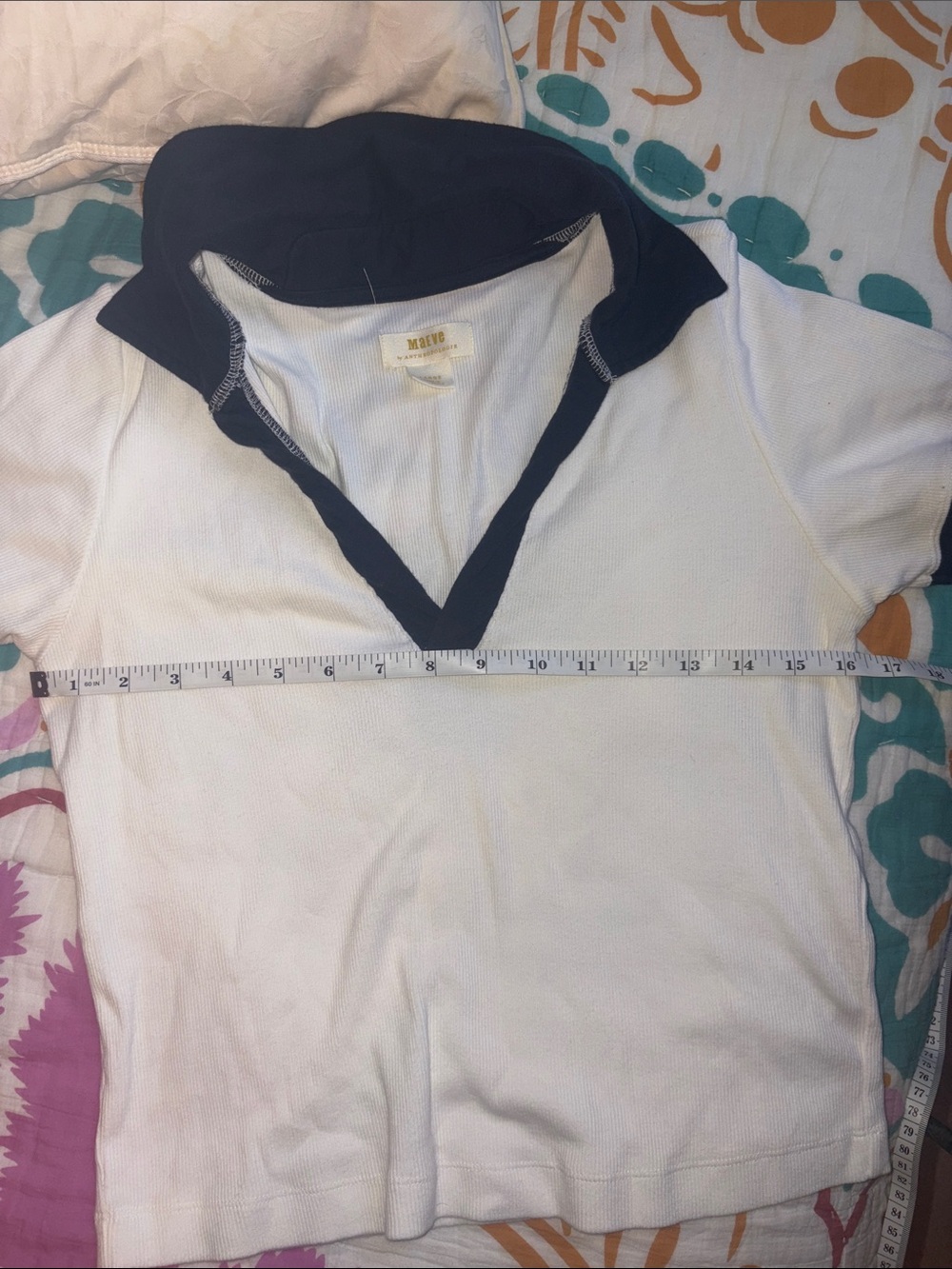 Anthropologie Colorblock Polo Top - Picture 6 of 7